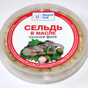 Кусочки филе сельди, солёные в охлажденном масле